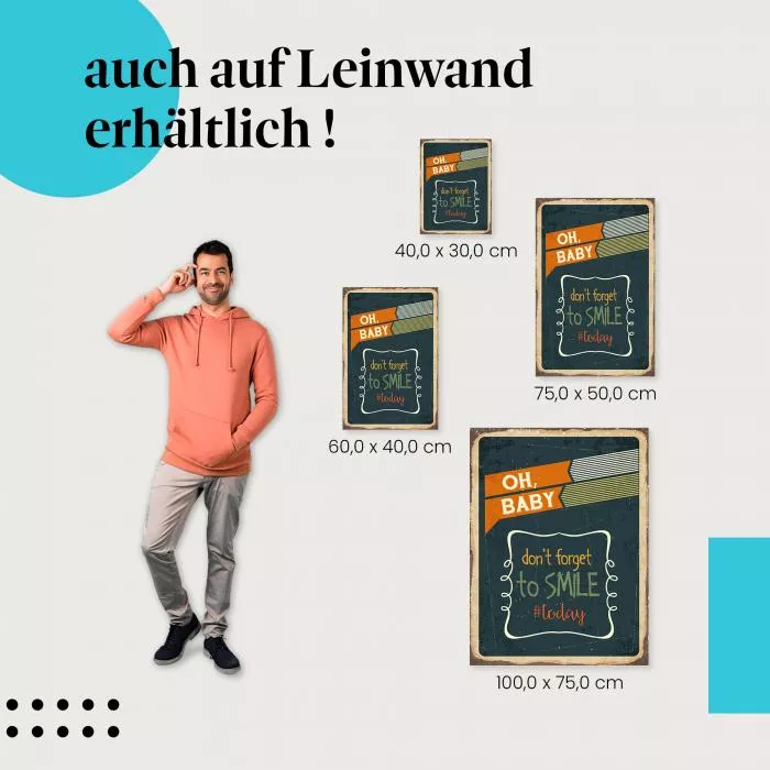 "Don't Forget to SMILE": Vintage & Gute Laune | Postereck 0845